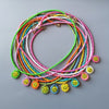 ZX Trendy Handmade Colorful Beaded Chain Choker Necklace Cute Similey Face Pendant Necklace  Jewelry Women Accessories