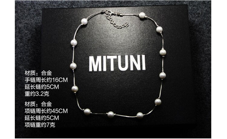 ZYZQ  Sweater Necklaces For Women With Exquisite Simulated Pearl Anniversary Present Accessories For Women