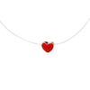 ZYZQ Red Heart Necklace Cute Romantic Simple Daily Wear Necklace Euro Style Simple Birthday Gift Accessories Jewel Sale