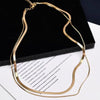 Zeojrlly Women Chokers Necklaces Casual/sporty Snake Chain Metal Geometric  Party Necklace Female Simple Jewelry For Women