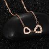 2020 New Rose Gold Silver Color Crystal Love Heart Choker Necklace Women Stainless Steel Chocker Necklaces Collares Mujer