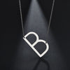2020 Silver Color Initial Letter Necklace Choker Women A-Z Shape Classic Alphabet Letter Necklaces Stainless Steel Jewelry