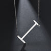 2020 Silver Color Initial Letter Necklace Choker Women A-Z Shape Classic Alphabet Letter Necklaces Stainless Steel Jewelry