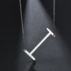 2020 Silver Color Initial Letter Necklace Choker Women A-Z Shape Classic Alphabet Letter Necklaces Stainless Steel Jewelry
