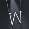 2020 Silver Color Initial Letter Necklace Choker Women A-Z Shape Classic Alphabet Letter Necklaces Stainless Steel Jewelry