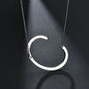 2020 Silver Color Initial Letter Necklace Choker Women A-Z Shape Classic Alphabet Letter Necklaces Stainless Steel Jewelry
