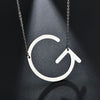 2020 Silver Color Initial Letter Necklace Choker Women A-Z Shape Classic Alphabet Letter Necklaces Stainless Steel Jewelry