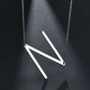 2020 Silver Color Initial Letter Necklace Choker Women A-Z Shape Classic Alphabet Letter Necklaces Stainless Steel Jewelry