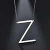 2020 Silver Color Initial Letter Necklace Choker Women A-Z Shape Classic Alphabet Letter Necklaces Stainless Steel Jewelry