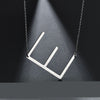 2020 Silver Color Initial Letter Necklace Choker Women A-Z Shape Classic Alphabet Letter Necklaces Stainless Steel Jewelry