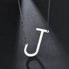 2020 Silver Color Initial Letter Necklace Choker Women A-Z Shape Classic Alphabet Letter Necklaces Stainless Steel Jewelry