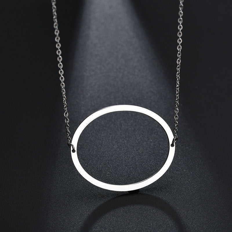 2020 Silver Color Initial Letter Necklace Choker Women A-Z Shape Classic Alphabet Letter Necklaces Stainless Steel Jewelry