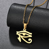 Luxury Gold Silver Color Rah Egypt Eye of Horus Pendant Necklace Hop Choker Necklaces for Women Men Collares