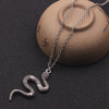 Zinc Alloy Punk Style Animal Snake Viper Cobra Pendant Chain Collar Necklace Women Men Gift Jewelry