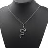 Zinc Alloy Punk Style Animal Snake Viper Cobra Pendant Chain Collar Necklace Women Men Gift Jewelry