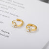 Zircon Butterfly Earrings For Women Girls Mini Stainless Steel Hoop Earrings 2023 Trend Korean Jewelry pendientes