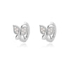 Zircon Butterfly Hoop Earrings For Women Stainless Steel Crystal Earrings 2023 Trend Wedding Band Couple Aesthetic Jewerly Femme