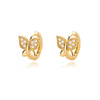 Zircon Butterfly Hoop Earrings For Women Stainless Steel Crystal Earrings 2023 Trend Wedding Band Couple Aesthetic Jewerly Femme