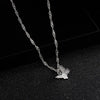 Zircon Butterfly Pendant Choker Light  Aesthetic Niche Clavicle Silver-plated Necklace Jewelry Women Gifts