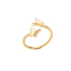 Zircon Butterfly Rings for Women Open Adjustable Stainless Steel Shiny Finger Ring 2023 Trend Wedding Couple Jewelry anillos
