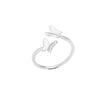 Zircon Butterfly Rings for Women Open Adjustable Stainless Steel Shiny Finger Ring 2023 Trend Wedding Couple Jewelry anillos