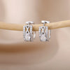 Zircon Flower Hoop Earrings for Women Stainless Steel Gold Color Earrings 2023 Trend Korean Wedding Couple Jewerly Gift femme