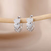 Zircon Flower Hoop Earrings for Women Stainless Steel Gold Color Earrings 2023 Trend Korean Wedding Couple Jewerly Gift femme