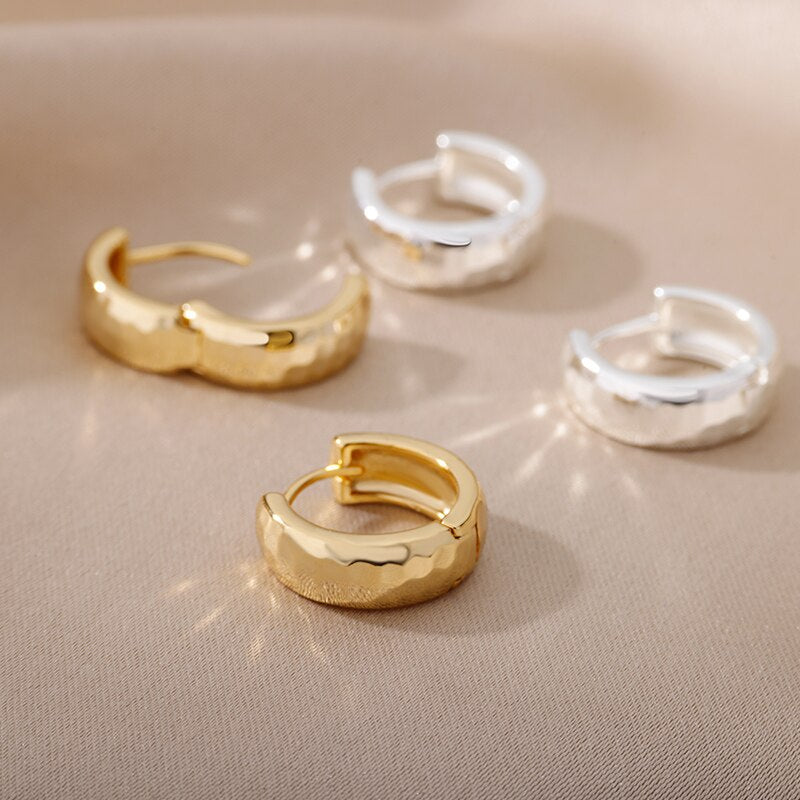 Zircon Flower Hoop Earrings for Women Stainless Steel Gold Color Earrings 2023 Trend Korean Wedding Couple Jewerly Gift femme