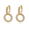 Zircon Heart Drop Earrings for Women Stainless Steel Couple Earrings 2023 Trend French Romantic Jewelry boucle oreille femme