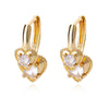 Zircon Heart Drop Earrings for Women Stainless Steel Couple Earrings 2023 Trend French Romantic Jewelry boucle oreille femme