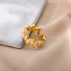 Zircon Heart Rings for Women Open Adjustable Stainless Steel Gold Color Couple Ring 2023 Trend Wedding Aesthetic Jewelry anillos