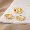 Zircon Heart Rings for Women Open Adjustable Stainless Steel Gold Color Couple Ring 2023 Trend Wedding Aesthetic Jewelry anillos