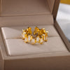 Zircon Heart Rings for Women Open Adjustable Stainless Steel Gold Color Couple Ring 2023 Trend Wedding Aesthetic Jewelry anillos