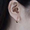 Zircon Oval Hoop Earrings For Women Stainless Steel Gold Color Round Hoops Earring 2023 Trend Wedding Jewelry pendientes mujer