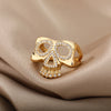 Zircon Skull Rings For Women Gold Plated Stainless Steel Ring 2023 Trend Wedding Couple Aesthetic Jewelry anillos mujer