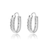 Zirconia Round Earrings For Women Stainless Steel Hoops Earrings 2023 Trend Wedding Couple Jewerly Gift Bijoux Femme