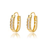 Zirconia Round Earrings For Women Stainless Steel Hoops Earrings 2023 Trend Wedding Couple Jewerly Gift Bijoux Femme