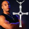 Zkceenier 2021 Necklace The Fast and The Furious Celebrity Vin Diesel Item Crystal Jesus Men Cross Pendant Necklace Gift Jewelry