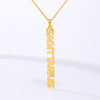 Zodiac Necklace For Women Stainless Steel Letters Pendant Choker Constellation Jewelry Aries Gemini Cancer Friend Necklace