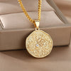 Zodiac Sign Necklace For Women Stainless Steel 12 Constellation Round Pendant Necklaces Gemini Scorpio Aquarius Choker Jewerly