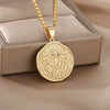 Zodiac Sign Necklace For Women Stainless Steel 12 Constellation Round Pendant Necklaces Gemini Scorpio Aquarius Choker Jewerly