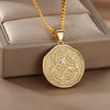Zodiac Sign Necklace For Women Stainless Steel 12 Constellation Round Pendant Necklaces Gemini Scorpio Aquarius Choker Jewerly