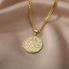 Zodiac Sign Necklace For Women Stainless Steel 12 Constellation Round Pendant Necklaces Gemini Scorpio Aquarius Choker Jewerly