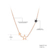 ZooMango Trendy Office Style Stainless Steel Geometric Star Charm Choker Necklace Beach Party Pendant Necklace For Women ZN20210