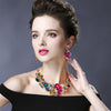 High Quality Romantic Women Wedding Party Fashion Bridal Jewelry Sets Statement Necklace And Earring Trendy Accessories