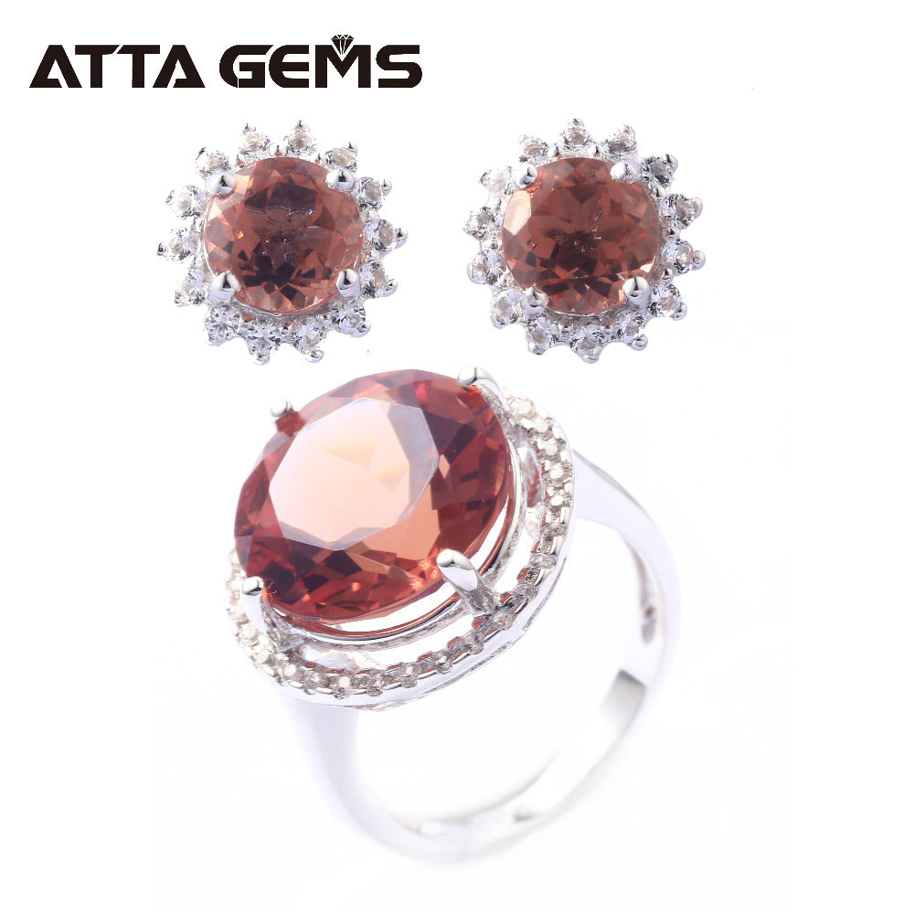 Zultanite Sterling Silver Ring Earring for Women 11.2 Carats Created Zultanite Jewelry Set Women Wedding Jewelry Fashion Style