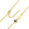 Zuowen Women Jewlry Small Cross Choker Necklace Blue Evil Eye Statement Necklace Halloween Gift  XL851