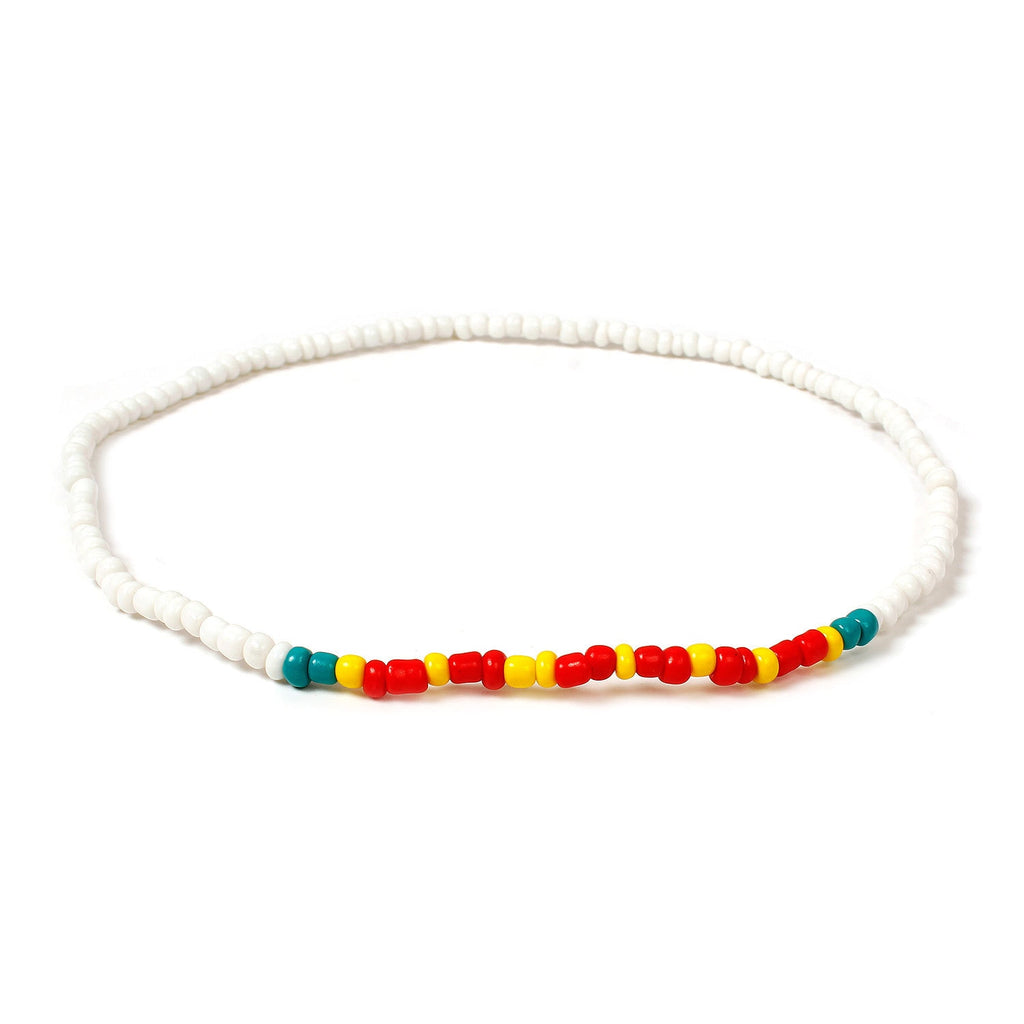 Zuowen Handmade Beaded Elastic Choker Necklace Bohemian Colorful Beads Chain Necklaces for Women Summer Jewelry