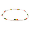 Zuowen Handmade Beaded Elastic Choker Necklace Bohemian Colorful Beads Chain Necklaces for Women Summer Jewelry