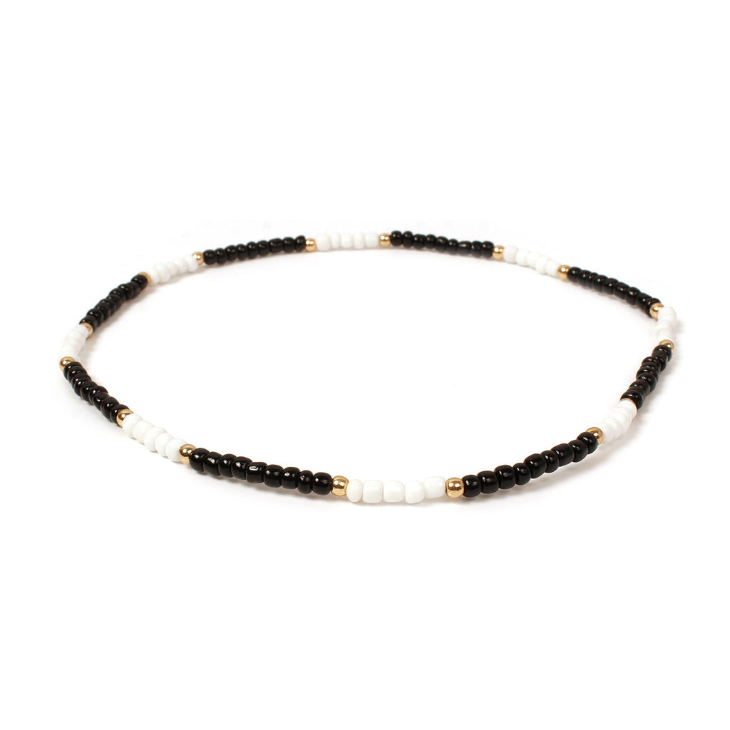 Zuowen Handmade Beaded Elastic Choker Necklace Bohemian Colorful Beads Chain Necklaces for Women Summer Jewelry